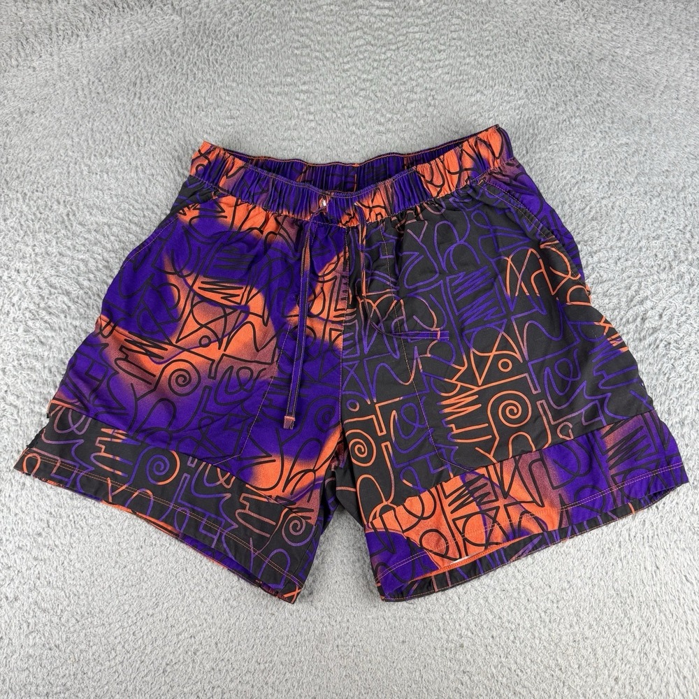 Nike Yoga Shorts Mens Large Purple Robbie Simon Dri Fit Artist In Residence